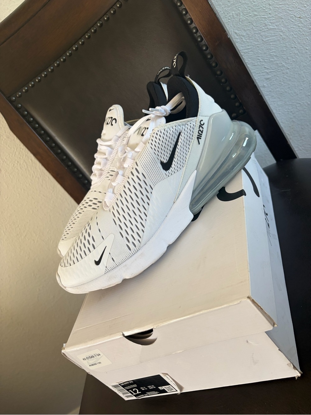 Nike Men’s Air Max 270 Sneakers - White/Black